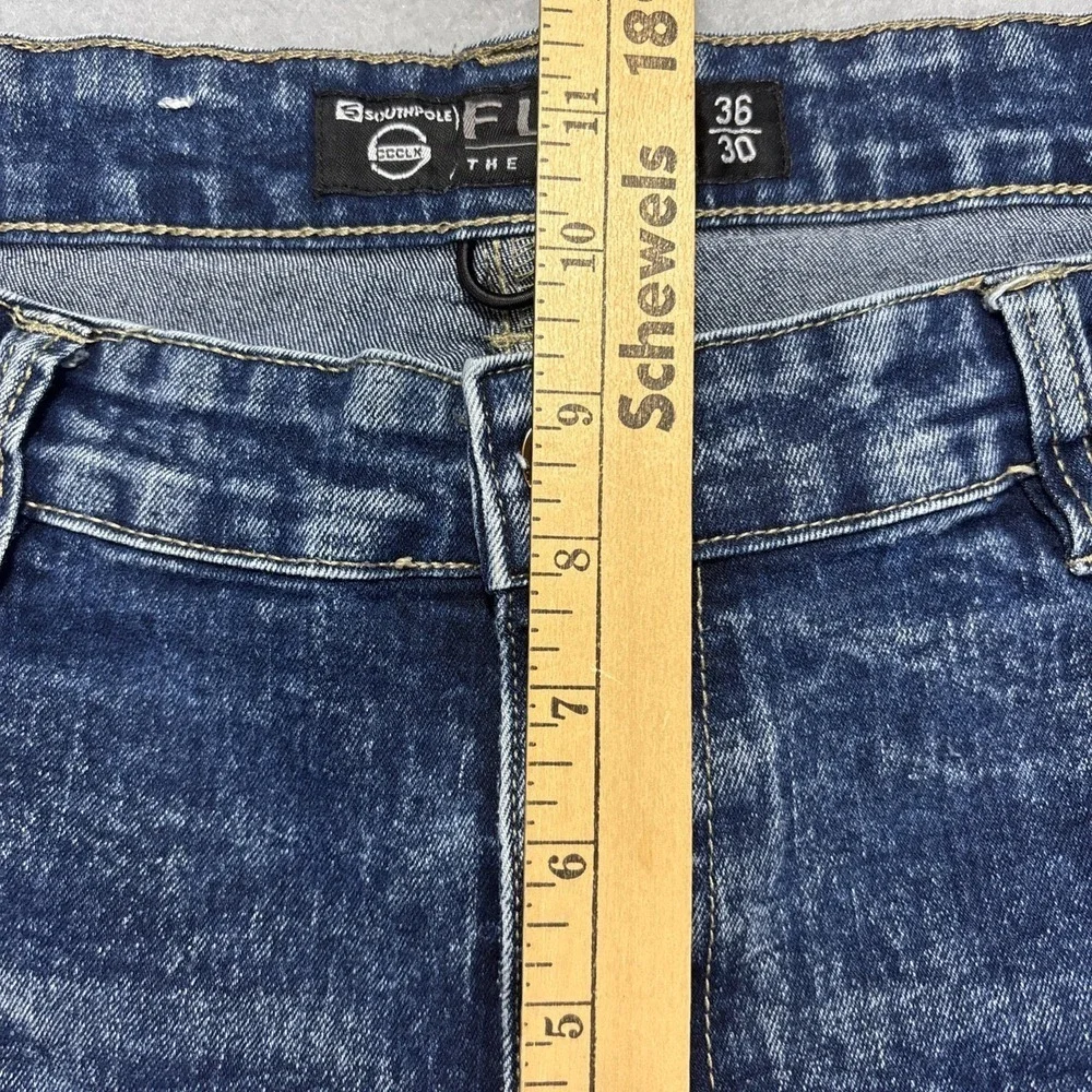 South Pole Flex Jeans Mens 36x29 The Movement Blue Denim‎ Acid Wash Stretch Work